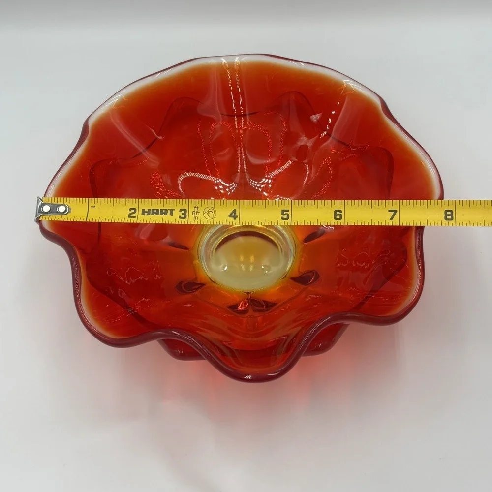 Vintage MCM Amberina/Percimmon 8